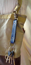 Load image into Gallery viewer, Turquoise Diamond Leather Key Clip